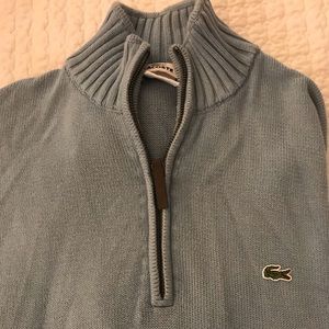 Lacoste men's 1/4 zip sweater